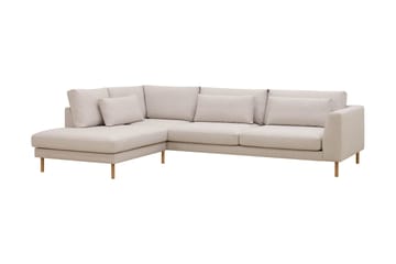 Florenz 4-sits Vänstervänd L-formad Schäslongsoffa i Tyg - Beige - Möbler - Soffa - Divansoffa & schäslongsoffa - 4 sits soffa med divan