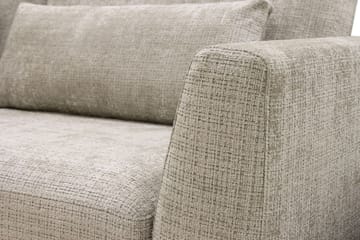 Florenz 4-sits Vänstervänd L-formad Schäslongsoffa i Tyg - Grå / Beige - Möbler - Soffa - Divansoffa & schäslongsoffa - 4 sits soffa med divan