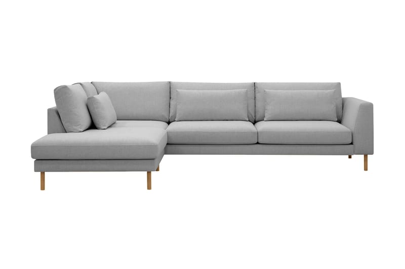 Florenz 4-sits Vänstervänd L-formad Schäslongsoffa i Tyg - Ljusgrå - Möbler - Soffa - Divansoffa & schäslongsoffa - 4 sits soffa med divan