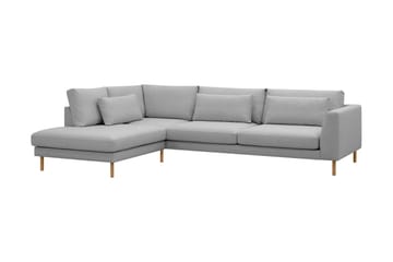 Florenz 4-sits Vänstervänd L-formad Schäslongsoffa i Tyg - Ljusgrå - Möbler - Soffa - Divansoffa & schäslongsoffa - 4 sits soffa med divan