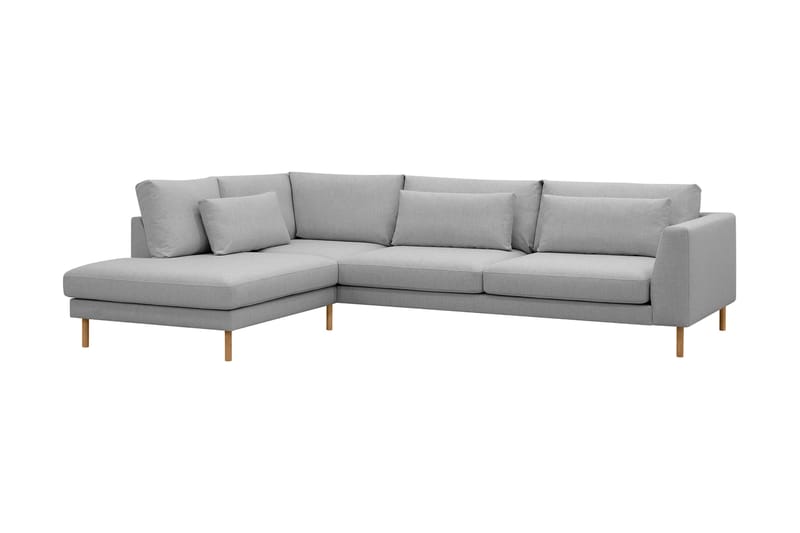 Florenz 4-sits Vänstervänd L-formad Schäslongsoffa i Tyg - Ljusgrå - Möbler - Soffa - Divansoffa & schäslongsoffa - 4 sits soffa med divan