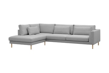 Florenz 4-sits Vänstervänd L-formad Schäslongsoffa i Tyg - Ljusgrå - Möbler - Soffa - Divansoffa & schäslongsoffa - 4 sits soffa med divan