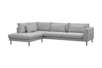 Florenz 4-sits Vänstervänd L-formad Schäslongsoffa i Tyg - Ljusgrå - Möbler - Soffa - Divansoffa & schäslongsoffa - 4 sits soffa med divan