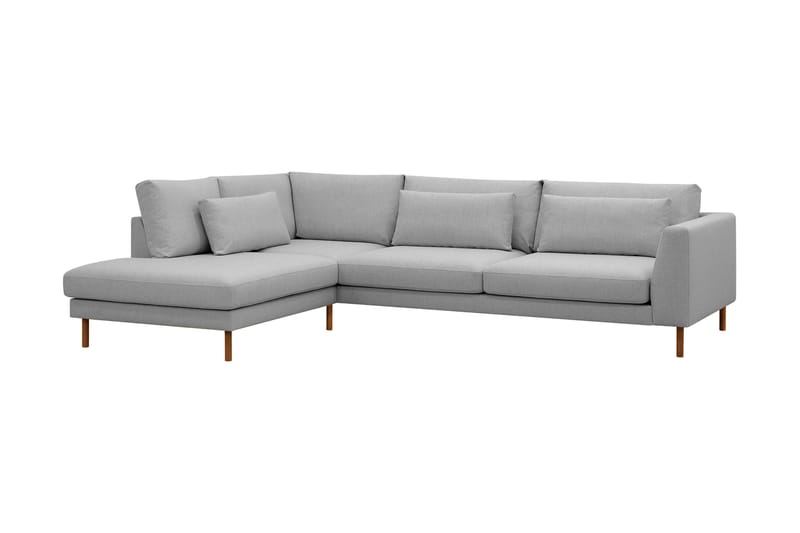 Florenz 4-sits Vänstervänd L-formad Schäslongsoffa i Tyg - Ljusgrå - Möbler - Soffa - Divansoffa & schäslongsoffa - 4 sits soffa med divan