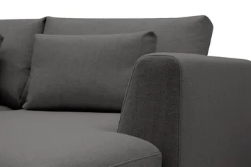 Florenz 4-sits Vänstervänd L-formad Schäslongsoffa i Tyg - Mörkgrå - Möbler - Soffa - Divansoffa & schäslongsoffa - 4 sits soffa med divan