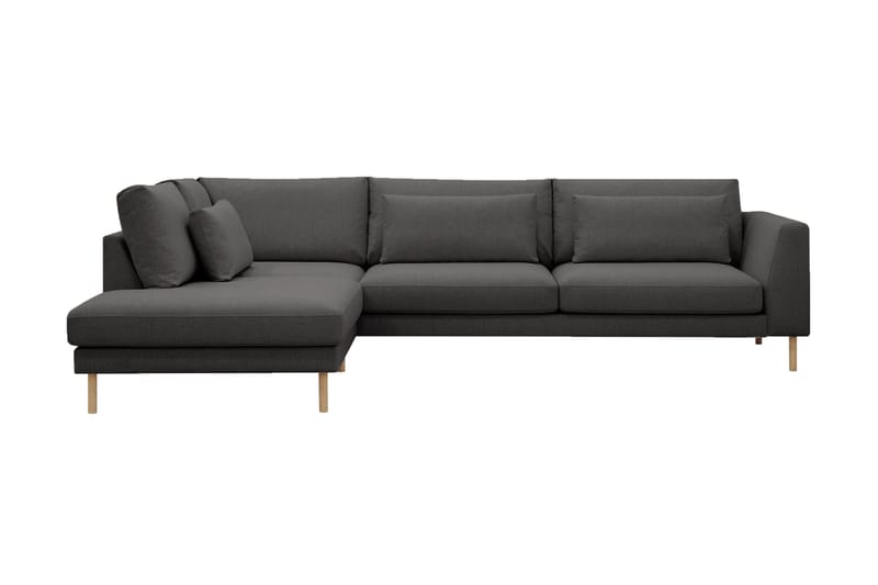 Florenz 4-sits Vänstervänd L-formad Schäslongsoffa i Tyg - M�örkgrå - Möbler - Soffa - Divansoffa & schäslongsoffa - 4 sits soffa med divan