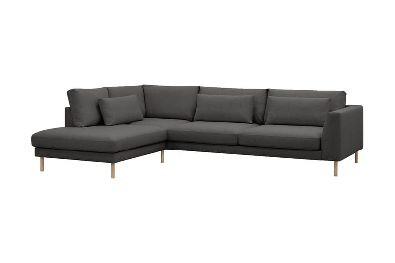 Florenz 4-sits Vänstervänd L-formad Schäslongsoffa i Tyg - Mörkgrå - Möbler - Soffa - Divansoffa & schäslongsoffa - 4 sits soffa med divan