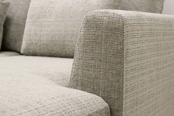 Florenz 4-sits Vänstervänd U-formad Soffa med Divan och Schäslong i Chenille - Grå/Beige - Möbler - Soffa - Divansoffa & schäslongsoffa - 4 sits soffa med divan