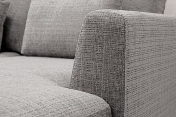 Florenz 4-sits Vänstervänd U-formad Soffa med Divan och Schäslong i Chenille - Ljusgrå - Möbler - Soffa - Divansoffa & schäslongsoffa - 4 sits soffa med divan