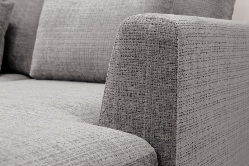 Florenz 4-sits Vänstervänd U-formad Soffa med Divan och Schäslong i Chenille - Ljusgrå - Möbler - Soffa - Divansoffa & schäslongsoffa - 4 sits soffa med divan