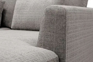 Florenz 4-sits Vänstervänd U-formad Soffa med Divan och Schäslong i Chenille - Ljusgrå - Möbler - Soffa - Divansoffa & schäslongsoffa - 4 sits soffa med divan