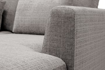 Florenz 4-sits Vänstervänd U-formad Soffa med Divan och Schäslong i Chenille - Ljusgrå - Möbler - Soffa - Divansoffa & schäslongsoffa - 4 sits soffa med divan