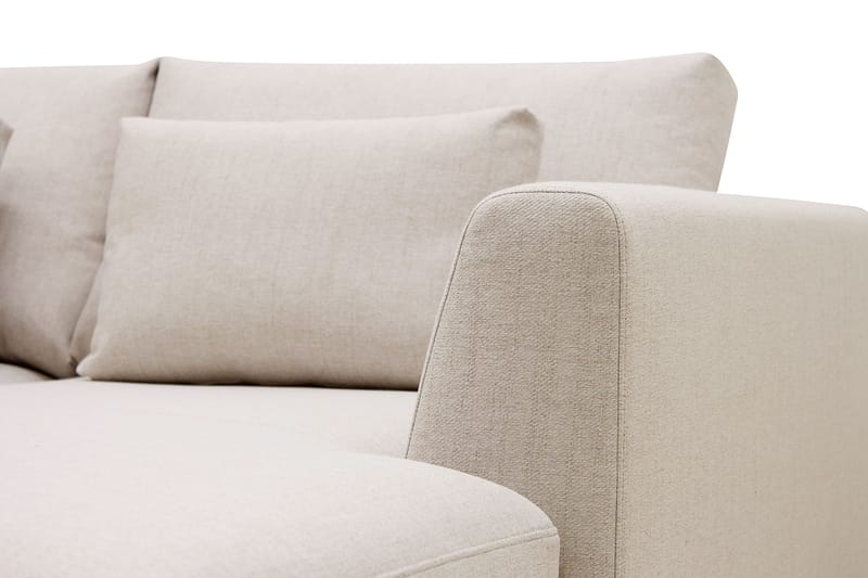 Florenz 4-sits Vänstervänd U-formad Soffa med Divan och Schäslong i Tyg - Beige - Möbler - Soffa - Divansoffa & schäslongsoffa - 4 sits soffa med divan