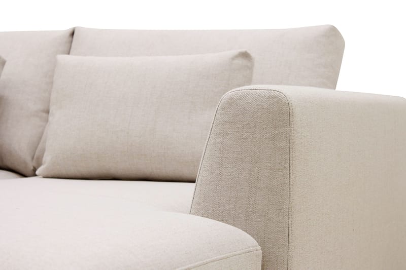Florenz 4-sits Vänstervänd U-formad Soffa med Divan och Schäslong i Tyg - Beige - Möbler - Soffa - Divansoffa & schäslongsoffa - 4 sits soffa med divan