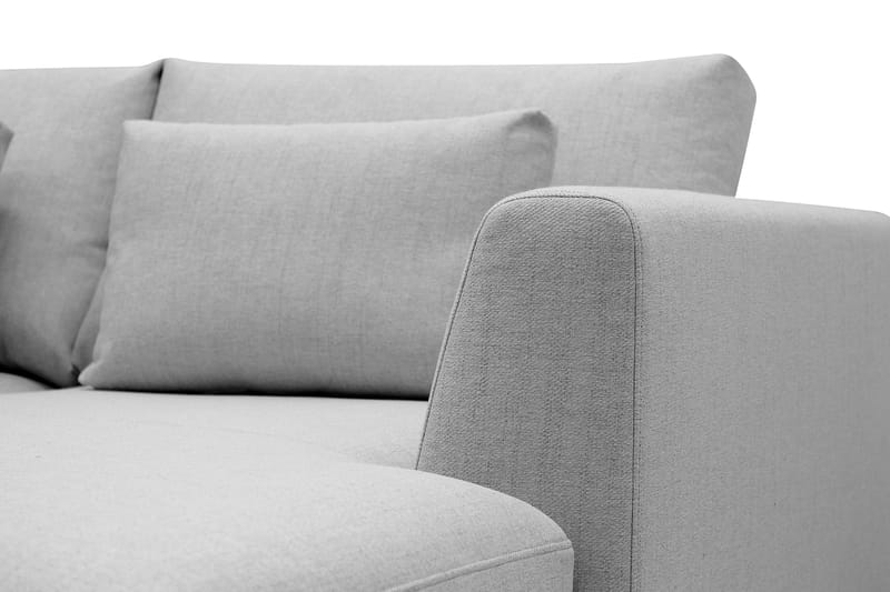 Florenz 4-sits Vänstervänd U-formad Soffa med Divan och Schäslong i Tyg - Ljusgrå - Möbler - Soffa - Divansoffa & schäslongsoffa - 4 sits soffa med divan