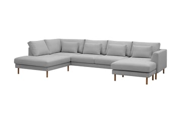 Florenz 4-sits Vänstervänd U-formad Soffa med Divan och Schäslong i Tyg - Ljusgrå - Möbler - Soffa - Divansoffa & schäslongsoffa - 4 sits soffa med divan