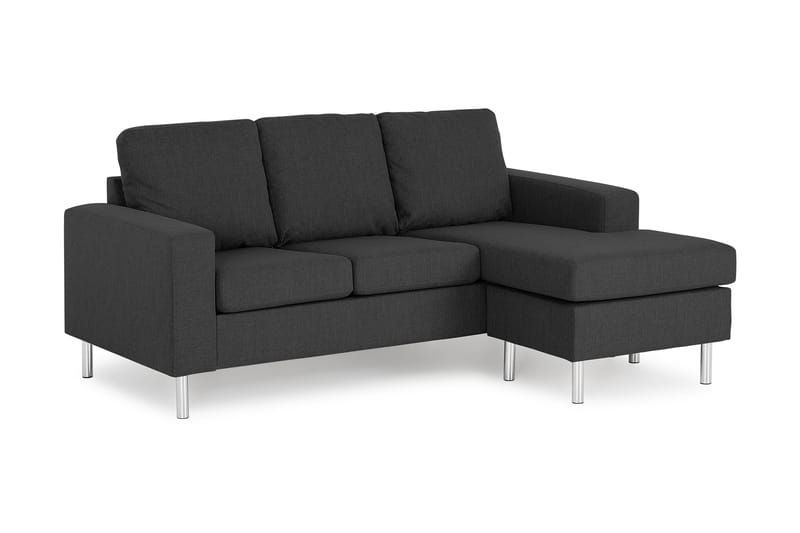 Friday 3-sits Vändbar L-formad Divansoffa i Tyg - Grå - Möbler - Soffa - Divansoffa & schäslongsoffa - 3 sits soffa med divan