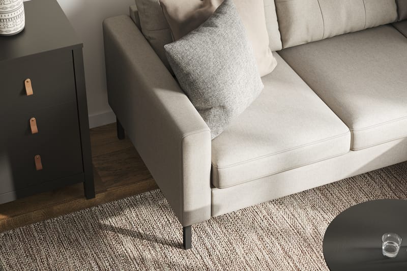 Frillestad 3-sits Högervänd L-formad Divansoffa i Tyg - Beige - Möbler - Soffa - Divansoffa & schäslongsoffa - 3 sits soffa med divan