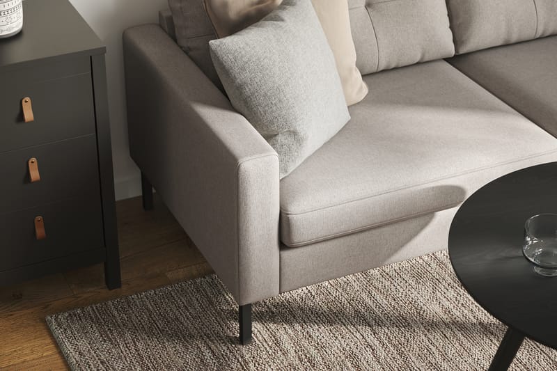 Frillestad 4-sits Högervänd L-formad Schäslongsoffa i Tyg - Beige - Möbler - Soffa - Divansoffa & schäslongsoffa - 4 sits soffa med divan