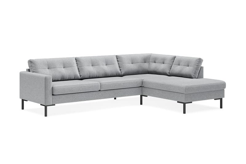 Frillestad 4-sits Högervänd L-formad Schäslongsoffa i Tyg - Grå - Möbler - Soffa - Divansoffa & schäslongsoffa - 4 sits soffa med divan