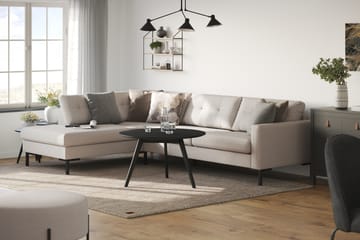 Frillestad 4-sits Vänstervänd L-formad Schäslongsoffa i Tyg - Beige - Möbler - Soffa - Divansoffa & schäslongsoffa - 4 sits soffa med divan