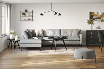 Frillestad 4-sits Vänstervänd L-formad Schäslongsoffa i Tyg - Grå - Möbler - Soffa - Divansoffa & schäslongsoffa - 4 sits soffa med divan