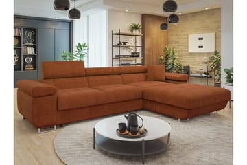 Gabina Soffa med Divan 3-sits - Orange - Möbler - Soffa - Divansoffa & schäslongsoffa - 3 sits soffa med divan