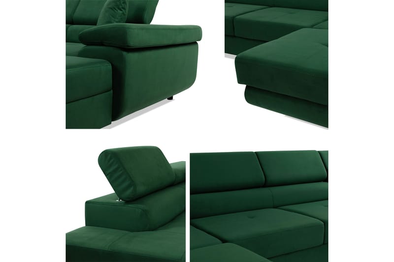 Gabina Soffa med Divan och Schäslong 4-sits - Grå - Möbler - Soffa - Divansoffa & schäslongsoffa - 4 sits soffa med divan