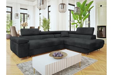 Gabina Soffa med Schäslong 3-sits - Mörkgrå - Möbler - Soffa - Divansoffa & schäslongsoffa - 3 sits soffa med divan