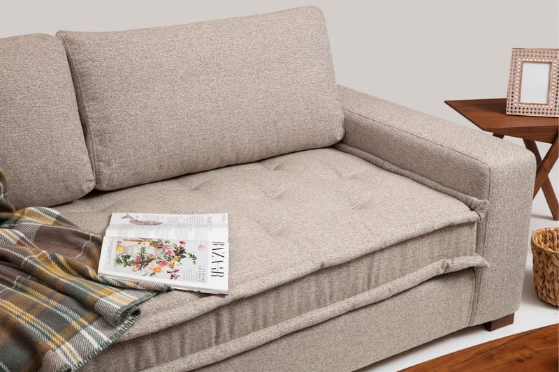 Gladfield Divansoffa 3-sits - Beige - Möbler - Soffa - Divansoffa & schäslongsoffa - 3 sits soffa med divan