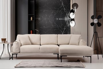 Glenure Soffa m. Divan 4-sits - Cream - Möbler - Soffa - Divansoffa & schäslongsoffa - 4 sits soffa med divan