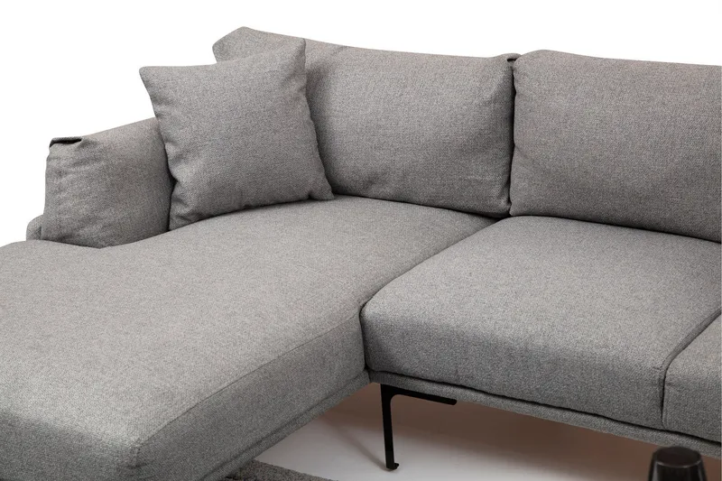 Glenure Soffa m. Divan 4-sits - Grå - Möbler - Soffa - Divansoffa & schäslongsoffa - 4 sits soffa med divan