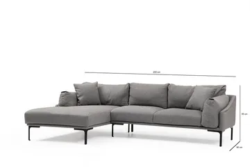 Glenure Soffa m. Divan 4-sits - Grå - Möbler - Soffa - Divansoffa & schäslongsoffa - 4 sits soffa med divan