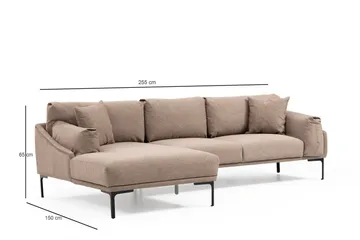Glenure Soffa m. Divan 4-sits - Mocha - Möbler - Soffa - Divansoffa & schäslongsoffa - 4 sits soffa med divan