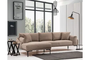 Glenure Soffa m. Divan 4-sits - Mocha - Möbler - Soffa - Divansoffa & schäslongsoffa - 4 sits soffa med divan