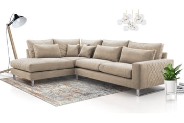 Gradella 2-sits Soffa - Beige - Möbler - Soffa - Divansoffa & schäslongsoffa - 3 sits soffa med divan