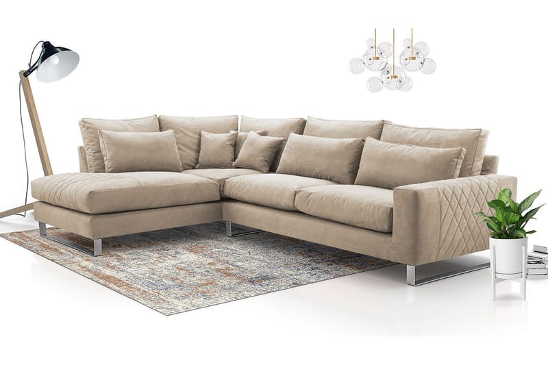 Gradella 2-sits Soffa - Beige - Möbler - Soffa - Divansoffa & schäslongsoffa - 3 sits soffa med divan