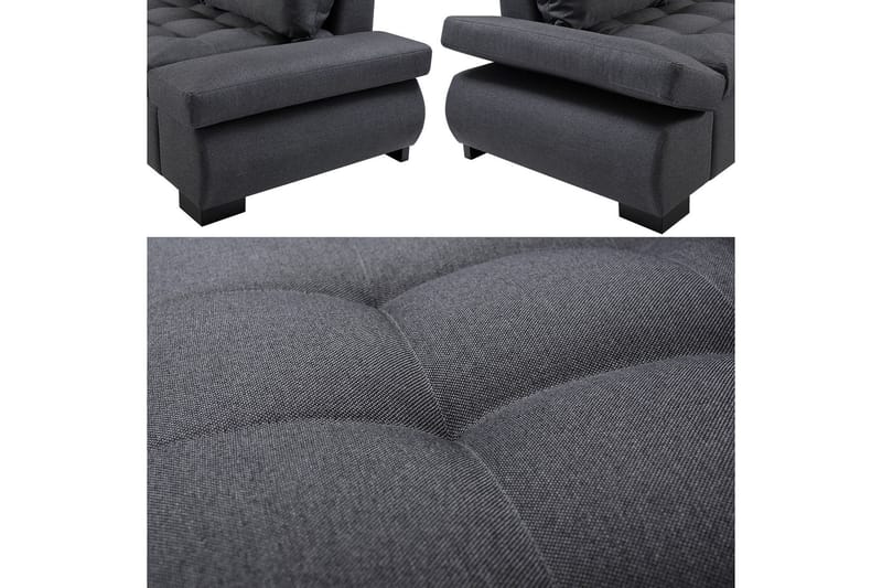 Hörnbäddsoffa Lord 320x223x95 cm - Grå - Möbler - Soffa - Divansoffa & schäslongsoffa