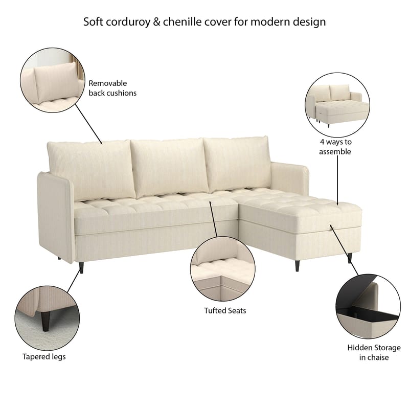 Hörnsoffa 3-sits Lindhus - Möbler - Soffa - Divansoffa & schäslongsoffa - 3 sits soffa med divan