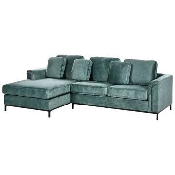Hörnsoffa 4-sits Oslo Högervänd - Blågrön - Möbler - Soffa - Divansoffa & schäslongsoffa - 4 sits soffa med divan