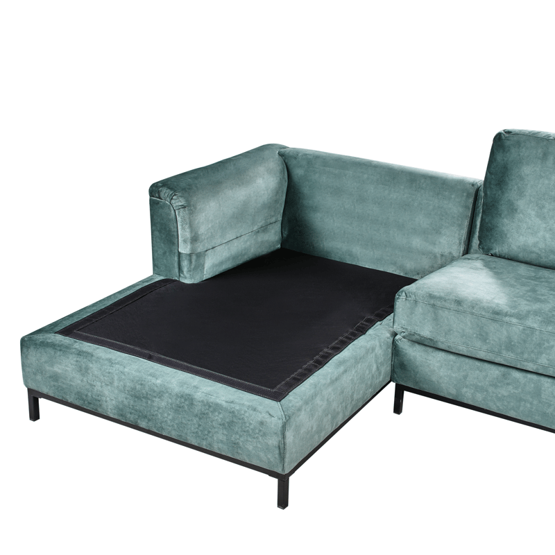 Hörnsoffa 4-sits Oslo Högervänd - Blågrön - Möbler - Soffa - Divansoffa & schäslongsoffa - 4 sits soffa med divan