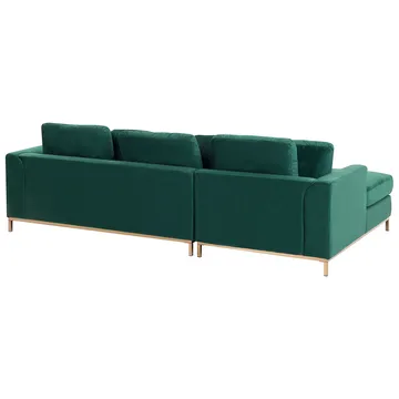 Hörnsoffa 4-sits Oslo Vänstervänd - Mörkgrön - Möbler - Soffa - Divansoffa & schäslongsoffa - 4 sits soffa med divan