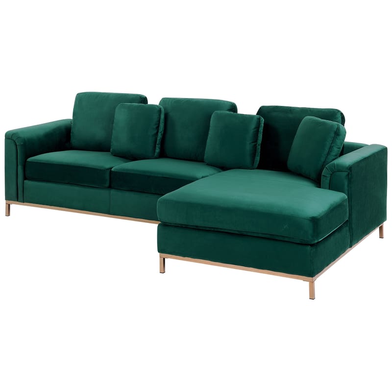 Hörnsoffa 4-sits Oslo Vänstervänd - Mörkgrön - Möbler - Soffa - Divansoffa & schäslongsoffa - 4 sits soffa med divan
