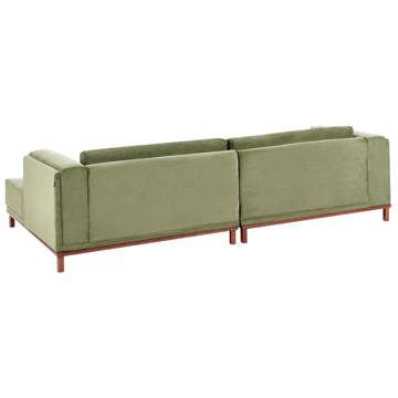 Hörnsoffa 4-sits Veng - Ljusbrun, Grön - Möbler - Soffa - Divansoffa & schäslongsoffa - 4 sits soffa med divan