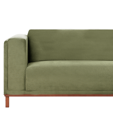 Hörnsoffa 4-sits Veng - Ljusbrun, Grön - Möbler - Soffa - Divansoffa & schäslongsoffa - 4 sits soffa med divan