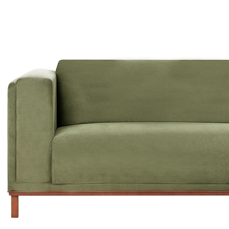 Hörnsoffa 4-sits Veng - Ljusbrun, Grön - Möbler - Soffa - Divansoffa & schäslongsoffa - 4 sits soffa med divan