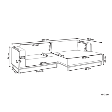 Hörnsoffa 4-sits Veng - Ljusbrun, Grön - Möbler - Soffa - Divansoffa & schäslongsoffa - 4 sits soffa med divan