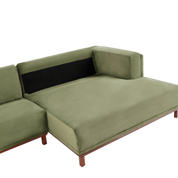 Hörnsoffa 4-sits Veng - Ljusbrun, Grön - Möbler - Soffa - Divansoffa & schäslongsoffa - 4 sits soffa med divan