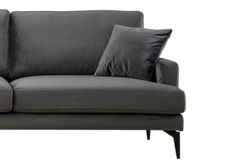 Hörnsoffa Blanchar med Divan Vänster - Svart - Möbler - Soffa - Divansoffa & schäslongsoffa