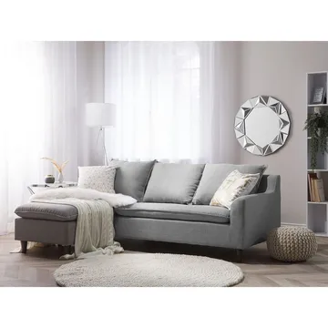 Hörnsoffa Elvenes - Grå, mörkt trä/Högervänd - Möbler - Soffa - Hörnsoffa - Hörnsoffa med divan